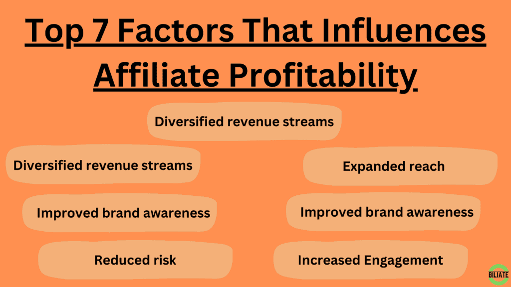 Top 7 Factors That Influence Affiliate Profitability Infographic